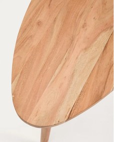 Stolik z litego drewna akacjowego w naturalnym kolorze 60x110,5 cm Duvani – Kave Home