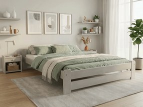 Łóżko Emily 120 x 200 cm, białe Stelaż: Ze stelażem listwowym rolowanym elastycznym, Materac: Materac Coco Maxi 20 cm