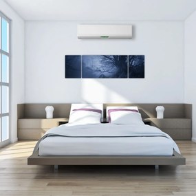 Obraz ciemnego lasu (170x50 cm)