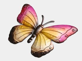 Metalowa dekoracja ścienna motyl BUTTERFLY 40 cm - różne kolory Kolor: Czerwony