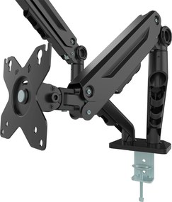 Biurkowy uchwyt na 2 monitory z ramieniem gazowym, 17–32"