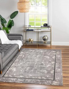 Dywan vintage Beyond Ramka szary 240 cm x 330 cm