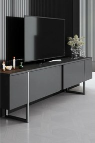 Stolik pod telewizor Luxe Anthracite and Silver