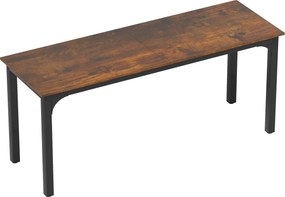 HOMCOM Biurko, biurko komputerowe, rustykalny design, dużo miejsca, płyta wiórowa, brązowy