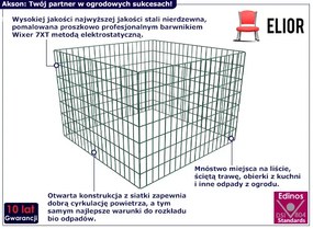 Kwadratowy siatkowy kompostownik ogrodowy S4-E69