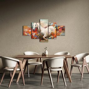Obraz - Malowanie konia (125x70 cm)