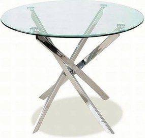 Stół okrągły AGIS 90x90 srebrny