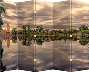 Parawan - Jezioro i drzewo (210x170 cm)