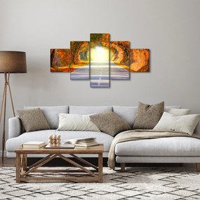 Obraz - Brama wykonana z koron drzew (125x70 cm)