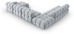 Jasnoniebieska aksamitna sofa 379 cm Bellis – Micadoni Home