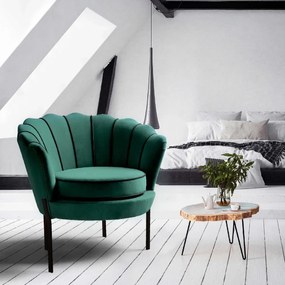 Fotel ANGELO VELVET ciemny zielony HALMAR