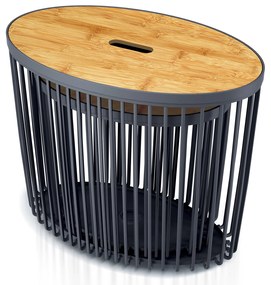 Stolik z miejscem do przechowywania Clubo 30 l owalny PROSPERPLAST