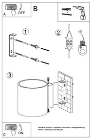Czarny kinkiet Nice Lamps Roda
