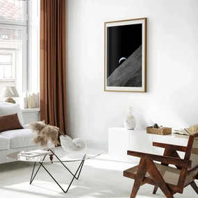 Plakat Samotna planeta 21x30 cm z ramą złotą z marginesem ARTGEIST B