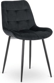 Pikowane krzesło jadalniane loft Chris, welurowe