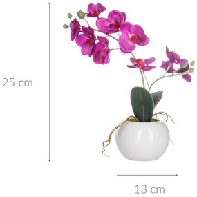 Sztuczny storczyk w donicy, 25 cm