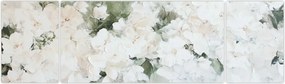 Obraz - Abstrakcja białych kwiatów (170x50 cm)