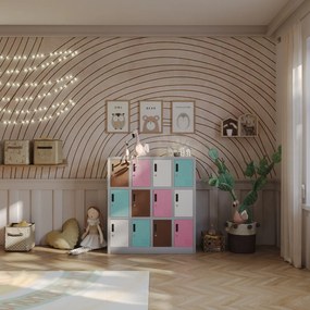 Szatnia do szkoły i przedszkola Ola 109x45x120 cm pastelowa