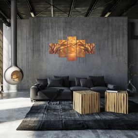 Obraz drogi w jesiennym krajobrazie (125x70 cm)