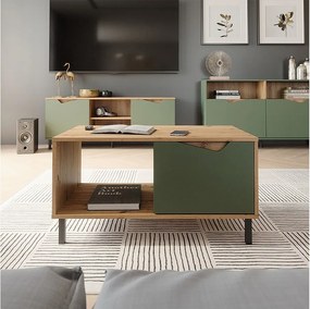 Stolik kawowy zielony/rzemieślniczy 90x50x47 marelle