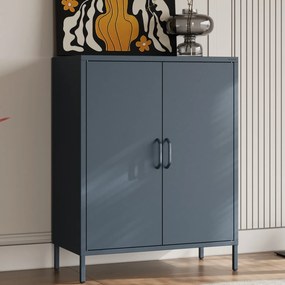 Metalowa szafka dwudrzwiowa Modern Vito granatowa