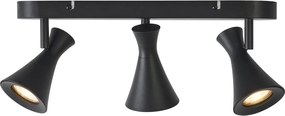 Nowoczesny reflektor sufitowy czarny 3-punktowy regulowany - Triangle