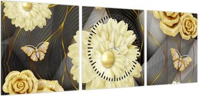 Obraz - Decor II. (z zegarem) (90x30 cm)