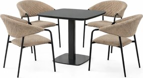 Doppler Picaso MELIA LIKA-TEX® mocca - zestaw ogrodowy/gastronomiczny 4+1