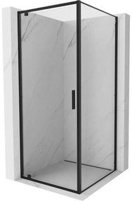 Mexen Exo kabina prysznicowa uchylna 75 x 75 cm, transparent, czarna - 8181-075-075-70-00