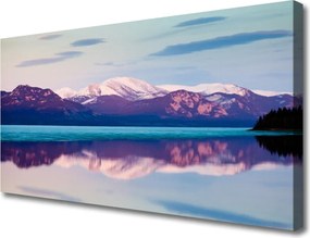 Obraz canvas na ścianę Krystaliczne Jezioro w Górach