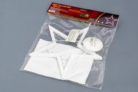 Świąteczna dekoracja - gwiazda, 20 LED, ciepła biel