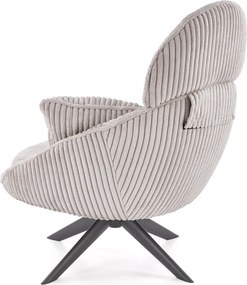 Obrotowy fotel wypoczynkowy z grubego sztruksu Merry 2