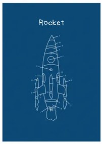 Luminescencyjny Plakat (70x50 Cm) Esttels Rocket - Sklum