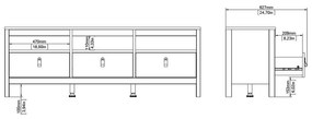 Szarobeżowa szafka pod TV 151x54x38 cm Madrid – Tvilum