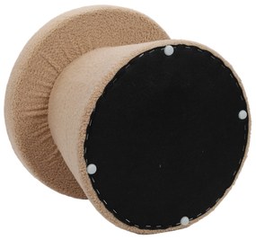 Pufa okrągła tapicerowana TEDDY grzybek boucle, Ø 43 x 38 cm