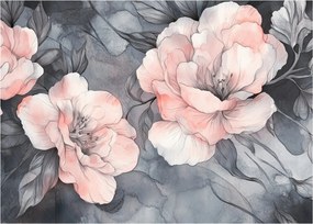 Obraz na szkle - Szkic kwiatów (70x50 cm)