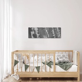 Obraz - Mroźne zimno (z zegarem) (90x30 cm)