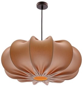 Beżowa lampa wisząca z tekstylnym kloszem ø 52 cm Cafee – Candellux Lighting