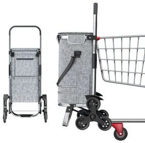 Jurhan Torba na zakupy na kółkach do schodów COMFORT, 50l, szara