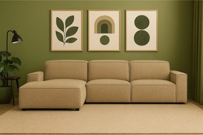 Narożnik modułowy Cursal A lewy – sofa narożna 284 x 166 cm, jasno brązowy Raven 34, nowoczesny design