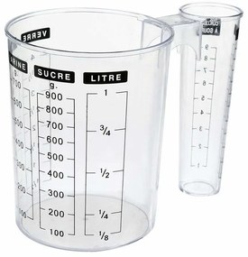 Miarka kuchenna do produktów sypkich, 2 komory, tworzywa sztuczne