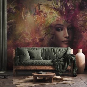 Fototapeta - Kobieta w dymie (196x136 cm)