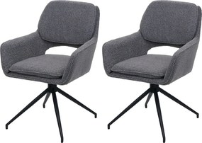 Krzesło do jadalni MCW-N74 (zestaw 2 sztuk),  szary