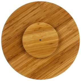 Obrotowa deska do serwowania przekąsek, bambusowa patera 1-poziomowa, Ø 35 cm