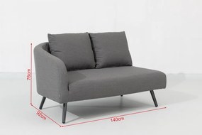 Doppler MELIA LIKA-TEX® ogrodowy zestaw wypoczynkowy szary