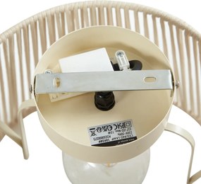 Lampa sufitowa zewnętrzna w stylu japandi z beżowym sznurem IP54 - Jayla