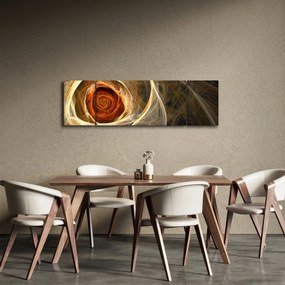 Obraz - Abstrakcyjne róże w ognistych kolorach (170x50 cm)