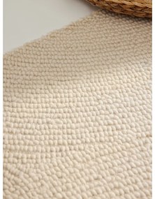 Wełniany chodnik tkany ręcznie w jasnym naturalnym kolorze 80x200 cm Eleni Natural White – Hanse Home