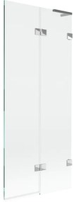 Mexen Lunar L parawan nawannowy 2-skrzydłowy prawy 80 x 150 cm, transparent, chrom - 897L-080-100-01-00-P