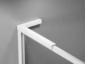 Mexen Kioto-F L ścianka prysznicowa Walk-in z ramką 80 x 202 cm, transparent 8 mm, biała - 800-080-174-20-00